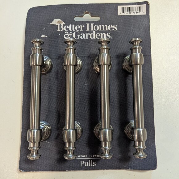 Better Homes & Gardens Safford Cabinet Hardware Drawer Pulls - Silver - 4 Pack - Picture 1 of 2